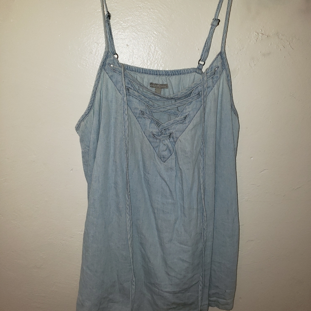 Jean dress spaghetti strap top